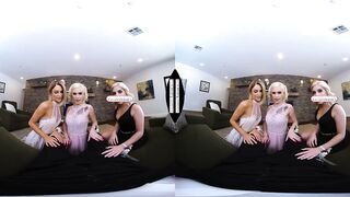3 sizzling blondes, Allie Nicole, Emma Hix, & Kiara Cole, get their cunts worked previous to prom