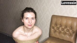Tied, Sexy, Lengthy-Haired Russian mother I'd like to fuck - a unfathomable, sloppy fellatio and a hard doggy-style bang - Lovessie