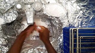 Playful Sings and Plays with! Washes Off Hands.