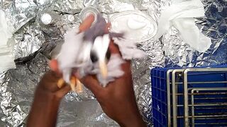 Playful Sings and Plays with! Washes Off Hands.