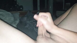 ASTOUNDING RAMROD DISCHARGES THICK LOAD OF CUM WANKING SOLO IN COUCH AFTER WAKING!