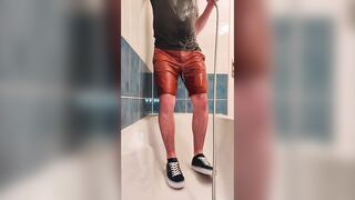 PISSING MY SHORTS AND BLUE VANS IN ADVANCE OF TAKING A SHOWER