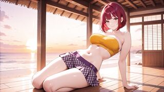 U’ll Not at any time Guess How Unfathomable This Redhead Anime Sweetheart Takes It at Sunset