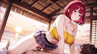 U’ll Not at any time Guess How Unfathomable This Redhead Anime Sweetheart Takes It at Sunset