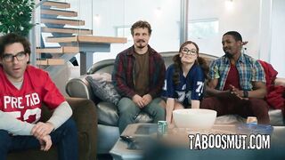Hawt Hottie Gets Double Teamed by Her Stepdad's Allies Right Behind His Back - Leana Lovings