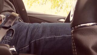 Real amateur jerking in his car and cumming whilst listening Tina groaning and immodest talk