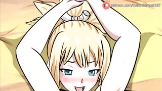 Dr. Stone's Kohaku groaning like a wench whilst getting banged hard in daybed