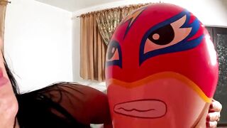 Inflatable Wrestler Cum Play. Bawdy Talk, Doggy and Cum Licking