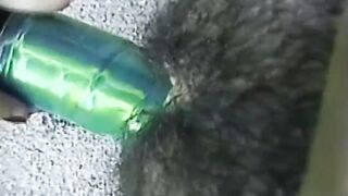 Seductive Brunette hair Sweethearts Finger and Bottle Bang Passionately