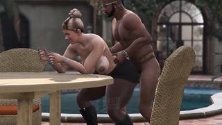 Franklin Destroys Amanda All Over Michael's Mansion (Part three)