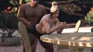 Franklin Destroys Amanda All Over Michael's Mansion (Part three)