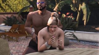 Franklin Destroys Amanda All Over Michael's Mansion (Part three)