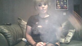 Just looking hawt, listening to metal and blowing clouds