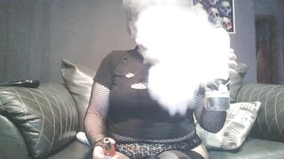 Just looking hawt, listening to metal and blowing clouds