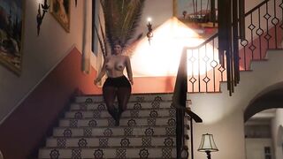 GTA 5 Franklin and Amanda - Caught Staring from the Balcony (Part 1)