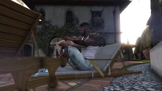 GTA 5 Franklin and Amanda - Caught Staring from the Balcony (Part 1)