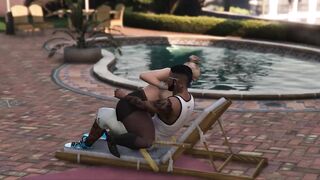 GTA 5 Franklin and Amanda - Caught Staring from the Balcony (Part 1)