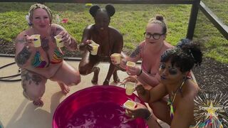 Creamy Custard Playtime: Savanna, Giana, Bleu & Livie Get Bawdy