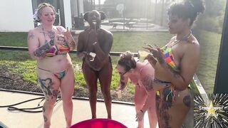Creamy Custard Playtime: Savanna, Giana, Bleu & Livie Get Bawdy