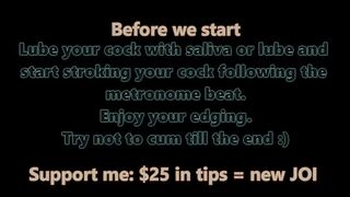 Guided JOI, Metronome Edging Defiance