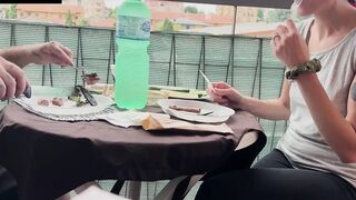Lara Eats Meat, Then Bangs Oral job and Creampie on the Daybed