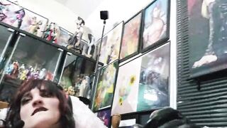 Trans latex Maid Jerkoff & Cum