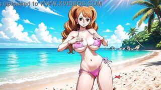 One Piece Sweethearts - One Piece female characters dancing in bikini topless and undressed - AI Generated