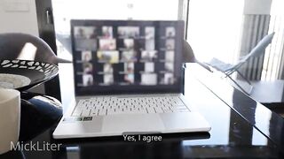 This babe was actually sexually excited, so this babe had sex with me during a work Zoom rencounter