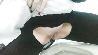 Pissing in a public bath
