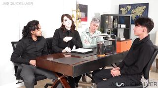 FTM Jaq Quicksilver Having Insane T4T Foursome Sex Session