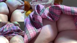 Bratty Cum Encouragement in Plaid Petticoat