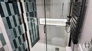 4K Party Shower Frottage Fuckfest two Cuties Soap Massage