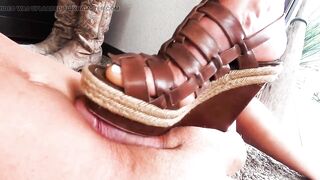 Shoejob with Louboutin Sandals! (did I Ruin Your Climax??)
