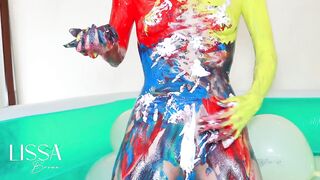 Messy and Moist Body Paint