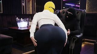 Hot Secretary Dancing and Twerking for Her Boss