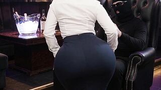 Hot Secretary Dancing and Twerking for Her Boss
