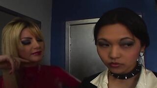 Crystal Punishes Mika Tan By Biting And Hardening Her Breasts!