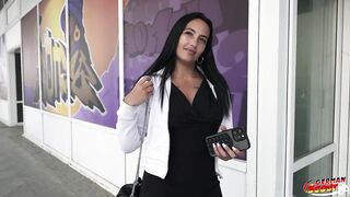 German Scout - Brown Skin Inked Molly Sweetmeat Pick up for 1st Casting Bang in Berlin