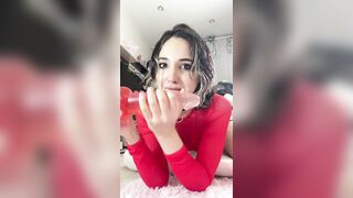 Just a Sexually excited Enjoying a Spiked Sextoy and Squirting