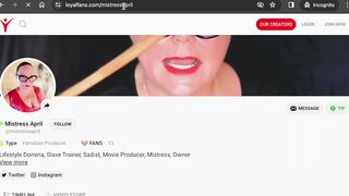 Goddess Mistresse April - Mastix April's Bitch Abode