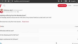 Goddess Mistresse April - Mastix April's Bitch Abode