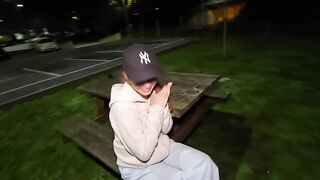 Risky ANAL sex in public car with stranger.