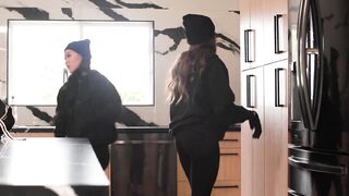 LEZ BE BAD - Teen Thieves Kimmy Kimm & Aften Opal Use The Abode Owner's Thong-On To Defile Her Couch