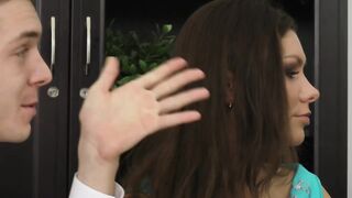 Michelle Denisova Catches Piddle In Her Throat Then Dribbles It Onto Anna Parshukova's Cunt