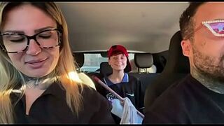 I discovered a window cleaner at the traffic light! And I called her over to be a porn actor and have sexy sex in our car in the midst of the street. I made her all soaked and this babe smeared our whole car seat.