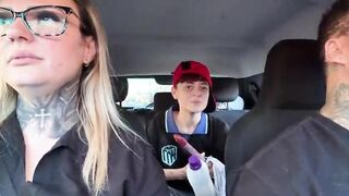 I discovered a window cleaner at the traffic light! And I called her over to be a porn actor and have sexy sex in our car in the midst of the street. I made her all soaked and this babe smeared our whole car seat.