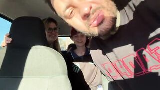 I discovered a window cleaner at the traffic light! And I called her over to be a porn actor and have sexy sex in our car in the midst of the street. I made her all soaked and this babe smeared our whole car seat.
