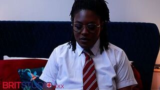 Wicked Student Oshun mocks your petite dick