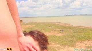 Cum on my vagina on the beach