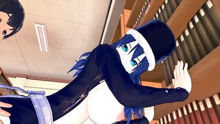 CG ANIME FAIRY TAIL Have sex with Juvia in the library